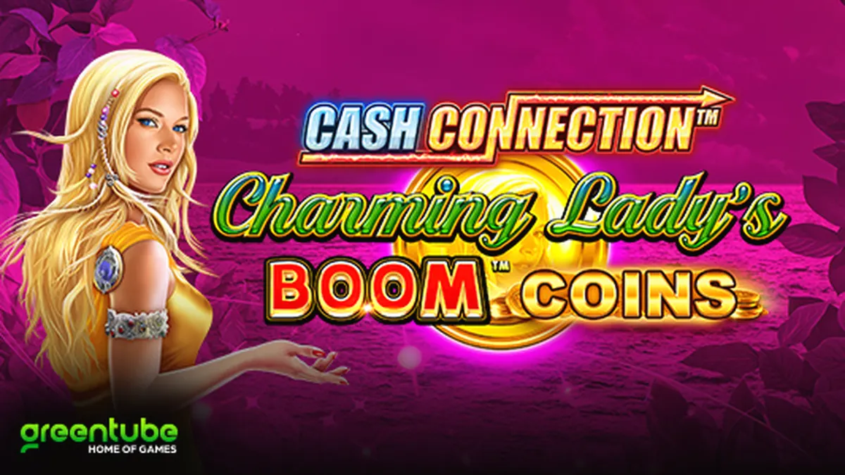 Tampilan visual slot Cash Connection Charming Lady's Boom Coins